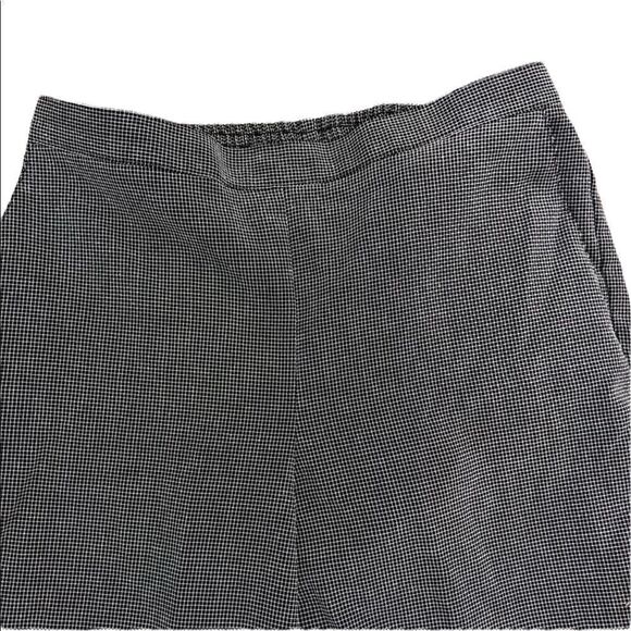 ALFRED DUNNER Black & White Plaid Trousers W/ Side Pockets & Elastic Back SZ 10P - Picture 3 of 5